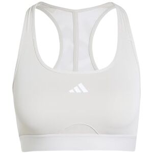 adidas Women's PowerReact Training Bra, Wonder Alumina/White, L adidas Women's PowerReact Training Bra, Wonder Alumina/White, L