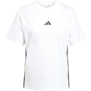 adidas Women's Essentials 3-Stripes Cotton T-Shirt, White/Black, XXS adidas Women's Essentials 3-Stripes Cotton T-Shirt, White/Black, XXS