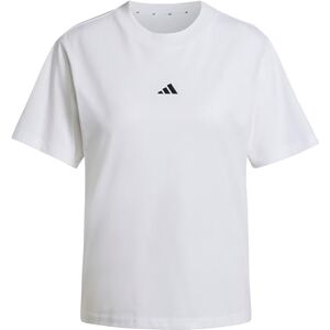 adidas Women's Essentials Small Logo Cotton T-Shirt, White/Black, XS adidas Women's Essentials Small Logo Cotton T-Shirt, White/Black, XS