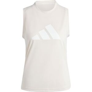 adidas Women's Train Essentials Big Performance Logo Training Tank Top, Putty Mauve/White, XL adidas Women's Train Essentials Big Performance Logo Training Tank Top, Putty Mauve/White, XL