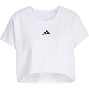 adidas Women's Power Workout Cropped Boxy 3-Stripes Tank, White, M adidas Women's Power Workout Cropped Boxy 3-Stripes Tank, White, M