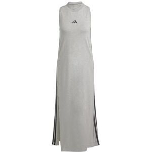 adidas Women's Essentials 3-Stripes Long Racerback Dress, Medium Grey Heather/Black, M adidas Women's Essentials 3-Stripes Long Racerback Dress, Medium Grey Heather/Black, M