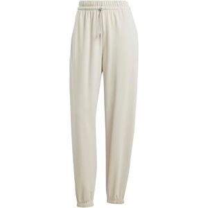 adidas Women's Essentials Small Logo French Terry Cuffed Pants, Wonder Alumina/White, L adidas Women's Essentials Small Logo French Terry Cuffed Pants, Wonder Alumina/White, L