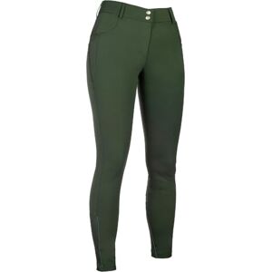 HKM Women's Ari Mid Rise Silicone Knee Patch Riding Breeches, Olive Green, 38 HKM Women's Ari Mid Rise Silicone Knee Patch Riding Breeches, Olive Green, 38