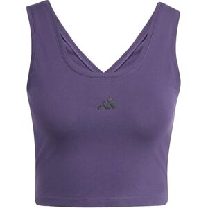 adidas Women's Essentials Small Logo Cotton Lifestyle Tank, Aurora Plum/Black, L adidas Women's Essentials Small Logo Cotton Lifestyle Tank, Aurora Plum/Black, L