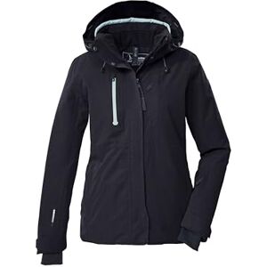 killtec KSW 35 WMN Women's Ski Jacket with Zip-Off Hood and Snow Guard Black Blue 38 43419-000 killtec KSW 35 WMN Women's Ski Jacket with Zip-Off Hood and Snow Guard Black Blue 38 43419-000