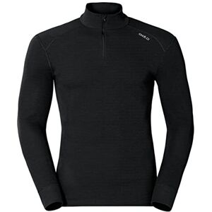 Odlo Men Functional Long-Sleeve Shirt with Zipper Active Warm ECO, Black, L Odlo Men Functional Long-Sleeve Shirt with Zipper Active Warm ECO, Black, L