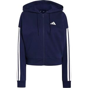 adidas Women's ESSENTIALS 3-STRIPES FRENCH TERRY FULL ZIP HOODIE, dark blue/white, XXL adidas Women's ESSENTIALS 3-STRIPES FRENCH TERRY FULL ZIP HOODIE, dark blue/white, XXL
