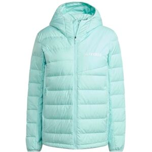 adidas Women's Terrex Multi Light Down CLIMAWARM Hooded Jacket, semi flash aqua, M adidas Women's Terrex Multi Light Down CLIMAWARM Hooded Jacket, semi flash aqua, M