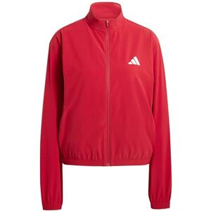 adidas Women's Train Essentials 3-Stripes Woven Warm Up Jacket, active maroon/white, S Tall adidas Women's Train Essentials 3-Stripes Woven Warm Up Jacket, active maroon/white, S Tall