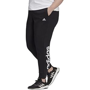 adidas Women's Essentials Linear French Terry Cuffed Pants, Black/White, S adidas Women's Essentials Linear French Terry Cuffed Pants, Black/White, S