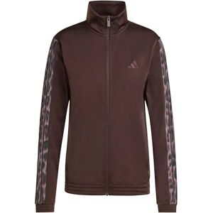 adidas Women's Tricot 3-Stripes Tracktop with Leopard Print, Aurora Coffee/MULTICOLOR, L Tall adidas Women's Tricot 3-Stripes Tracktop with Leopard Print, Aurora Coffee/MULTICOLOR, L Tall