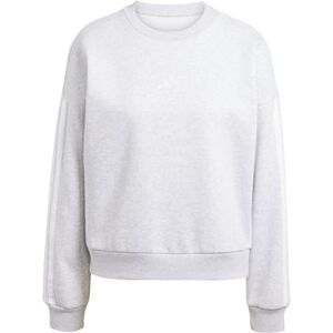adidas Women's Light Grey Heather/White ESSENTIALS 3-STRIPES FLEECE SWEATSHIRT - Sweatshirt adidas Women's Light Grey Heather/White ESSENTIALS 3-STRIPES FLEECE SWEATSHIRT - Sweatshirt