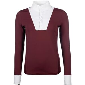 HKM Women's Virginia Long Sleeve Shirt, Bordeaux, XXL HKM Women's Virginia Long Sleeve Shirt, Bordeaux, XXL