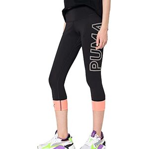 Puma Modern Sports Fold Up 7/8 Tight Tights Black-Salmon Rose, Large Puma Modern Sports Fold Up 7/8 Tight Tights Black-Salmon Rose, Large