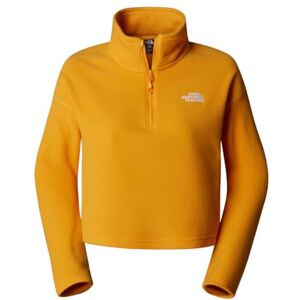 The North Face Women's 100 Glacier Cropped 1/4 Zip Sweatshirt, Summit Gold, XL The North Face Women's 100 Glacier Cropped 1/4 Zip Sweatshirt, Summit Gold, XL