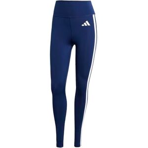 adidas Women's Optime Essentials 3 Stripes 7/8 Leggings, Dark Blue/White, XL adidas Women's Optime Essentials 3 Stripes 7/8 Leggings, Dark Blue/White, XL