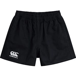 Canterbury Junior Unisex Professional Cotton Shorts Rugby Short Internal Drawstring & Pockets Gym/Training Short Gym Shorts, Black, 14 Canterbury Junior Unisex Professional Cotton Shorts Rugby Short Internal Drawstring & Pockets Gym/Training Short Gym Shorts, Black, 14