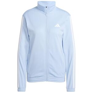 adidas Women's TRICOT 3-STRIPES TRACKTOP, glow blue/white, L adidas Women's TRICOT 3-STRIPES TRACKTOP, glow blue/white, L