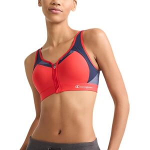 Champion Women's, Motion Control Zip High-Impact Sports, Wirefree Bra, Opaque, Red Flame, 40D Champion Women's, Motion Control Zip High-Impact Sports, Wirefree Bra, Opaque, Red Flame, 40D