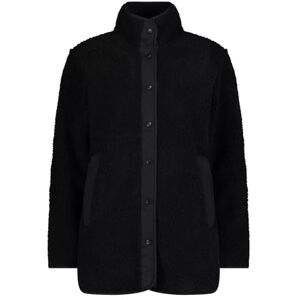 CMP Women's Highloft Teddy Fleece Long Jacket, Black, 10 UK CMP Women's Highloft Teddy Fleece Long Jacket, Black, 10 UK