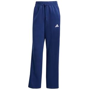 adidas Women's Essentials 3-Stripes Open Hem Fleece Pants, Dark Blue/White, XS adidas Women's Essentials 3-Stripes Open Hem Fleece Pants, Dark Blue/White, XS