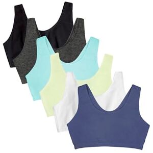 Fruit of the Loom Women's Built Up Tank Style Sports Bra, Lentil/White/Charcoal/Aruba Blue/Dutch/Black, 38 Fruit of the Loom Women's Built Up Tank Style Sports Bra, Lentil/White/Charcoal/Aruba Blue/Dutch/Black, 38