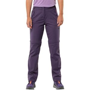 Jack Wolfskin Women's Glastal Zip Off Pants W Softshell Hiking Trousers, Dark Grape, 36 (EU) Jack Wolfskin Women's Glastal Zip Off Pants W Softshell Hiking Trousers, Dark Grape, 36 (EU)