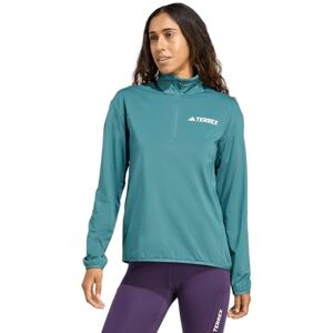 adidas Women's Terrex Multi CLIMAWARM Half Zip Tech Fleece Jacket, preloved teal, L adidas Women's Terrex Multi CLIMAWARM Half Zip Tech Fleece Jacket, preloved teal, L