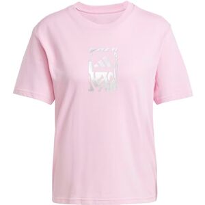 adidas Women's TECH Metallic Graphic T-Shirt 2, True Pink, S adidas Women's TECH Metallic Graphic T-Shirt 2, True Pink, S