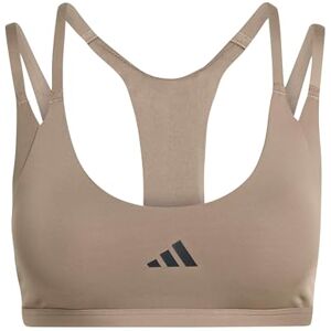 adidas Women's Optime Workout Strappy Light Support Bra, Chalky Brown, XL adidas Women's Optime Workout Strappy Light Support Bra, Chalky Brown, XL