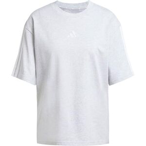 adidas Women's Essentials 3-Stripes Boyfriend T-Shirt, Light Grey Heather/White, XXS adidas Women's Essentials 3-Stripes Boyfriend T-Shirt, Light Grey Heather/White, XXS