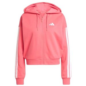 adidas Women's ESSENTIALS 3-STRIPES FRENCH TERRY FULL ZIP HOODIE, Semi Turbo/White, M adidas Women's ESSENTIALS 3-STRIPES FRENCH TERRY FULL ZIP HOODIE, Semi Turbo/White, M