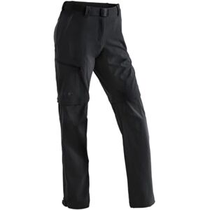 maier sports NATA, Women's Hiking Trousers, Water-Repellent Outdoor Trousers for Trekking and Hiking, Handy T-Zip-Off Function, PFC-Free, mSTRETCH pro 4 & dryprotec Black maier sports NATA, Women's Hiking Trousers, Water-Repellent Outdoor Trousers for Trekking and Hiking, Handy T-Zip-Off Function, PFC-Free, mSTRETCH pro 4 & dryprotec Black