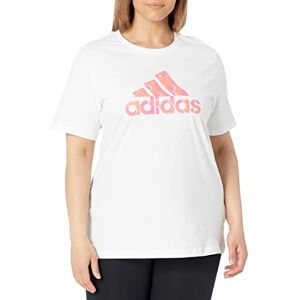 adidas Women's Animal Print Graphic Tee, White, L adidas Women's Animal Print Graphic Tee, White, L