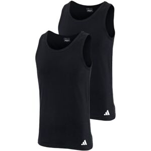 adidas Men's Active Flex Cotton Undershirt Tank Top (Pack of 2), Black_4am018, S adidas Men's Active Flex Cotton Undershirt Tank Top (Pack of 2), Black_4am018, S