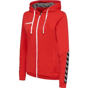 hummel Hmlauthentic Women's Poly Zip Hoodie True Red hummel Hmlauthentic Women's Poly Zip Hoodie True Red