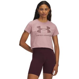 Under Armour Women's Logo Short Sleeve, Soft and Light Women's Gym Top with Graphic Logo Design, Workout T-Shirt for Gym, Sports and Training,Tourmaline Pink / / Maroon Mist,MD Under Armour Women's Logo Short Sleeve, Soft and Light Women's Gym Top with Graphic Logo Design, Workout T-Shirt for Gym, Sports and Training,Tourmaline Pink / / Maroon Mist,MD