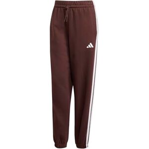 adidas Women's Essentials 3-Stripes Fleece Loose Pants, Shadow Brown/White, XXS adidas Women's Essentials 3-Stripes Fleece Loose Pants, Shadow Brown/White, XXS