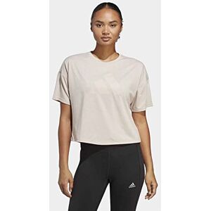 adidas HS2346 W I 3 BAR TEE 2 T-shirt Women's wonder taupe Size L adidas HS2346 W I 3 BAR TEE 2 T-shirt Women's wonder taupe Size L