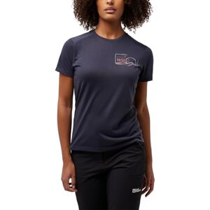 Jack Wolfskin Women's Vonnan Graphic T W T-Shirt, Graphite, M Jack Wolfskin Women's Vonnan Graphic T W T-Shirt, Graphite, M