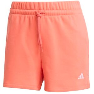 adidas Women's Essentials Small Logo Feel Cozy Shorts, semi Turbo/White, XS adidas Women's Essentials Small Logo Feel Cozy Shorts, semi Turbo/White, XS