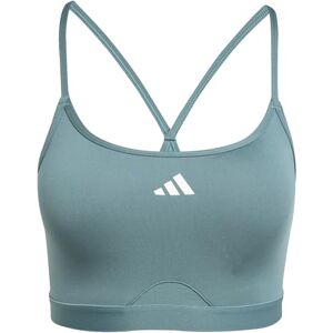 adidas Women's AeroReact Training 3Stripes Bra, preloved Teal, XL adidas Women's AeroReact Training 3Stripes Bra, preloved Teal, XL
