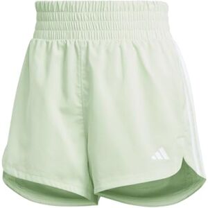 adidas Women Pacer Training 3 Stripes Woven High Rise Short Shorts, L 5 adidas Women Pacer Training 3 Stripes Woven High Rise Short Shorts, L 5