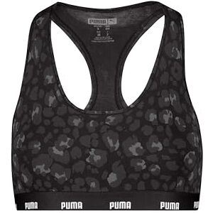 Puma Womens Printed Racer Back Sports Bra, Black Combo, L UK Puma Womens Printed Racer Back Sports Bra, Black Combo, L UK