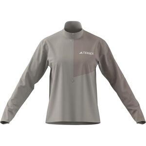 adidas Women's Terrex Multi Climacool Half Zip Long Sleeve, Wonder Alumina/Wonder Taupe, L adidas Women's Terrex Multi Climacool Half Zip Long Sleeve, Wonder Alumina/Wonder Taupe, L