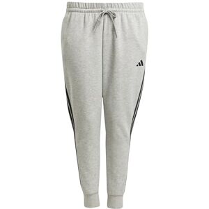 adidas Women's Essentials 3-Stripes Fleece Slim Pants (Plus Size), Medium Grey Heather/Black, 3XL Plus adidas Women's Essentials 3-Stripes Fleece Slim Pants (Plus Size), Medium Grey Heather/Black, 3XL Plus
