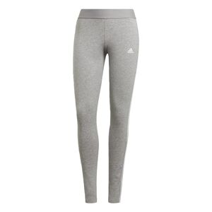 adidas Women's 3 Stripes Leggings, Medium Grey Heather/White, L