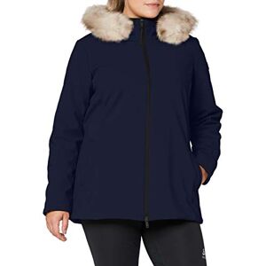 CMP Women's Padded Softshell Jacket With Hood Eco Fur, womens, Jacket, 30K3776, Black Blue, 46 CMP Women's Padded Softshell Jacket With Hood Eco Fur, womens, Jacket, 30K3776, Black Blue, 46