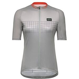 GORE Women's Breathable Cycling Jersey, Grid Fade 2.0, Fast Moisture Wicking, With Pockets, Short Sleeve Cycling Shirt, Lab Gray/Fireball, 36 GORE Women's Breathable Cycling Jersey, Grid Fade 2.0, Fast Moisture Wicking, With Pockets, Short Sleeve Cycling Shirt, Lab Gray/Fireball, 36